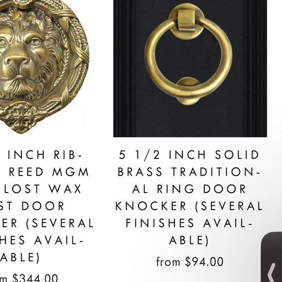 Copper Mountain Hardware Solid Brass Traditional Ring Door Knocker, 5 1/2 Inches - Picture 2 of 7